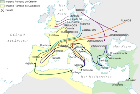 Invasiones bárbaras en el Imperio Romano