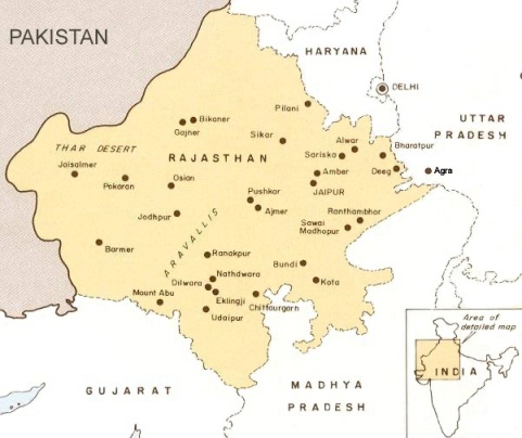 mapa rajastan