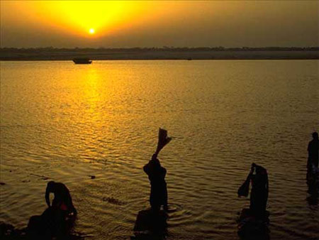 Atardecer en el Ganges