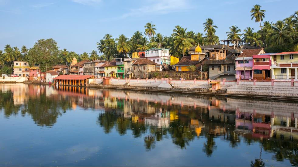 Gokarna y sus casas de colores en Karnataka