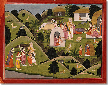 Sita en el ashram de Valmiki