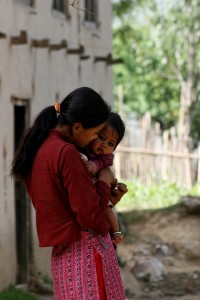 Newar mother with child 