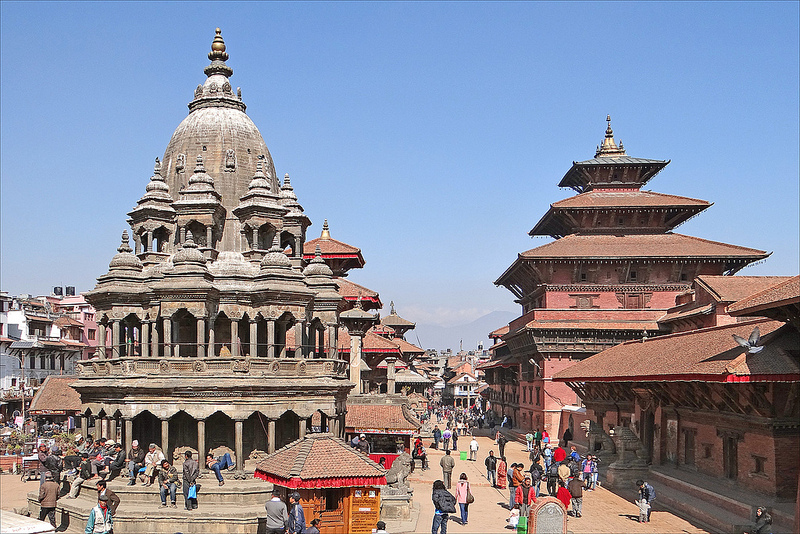 La plaza Durbar de Patan, en Nepal