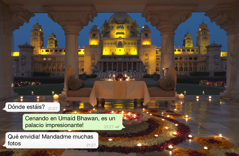 WIFI en India. Umaid Bhawan Palace/Jodhpur/India