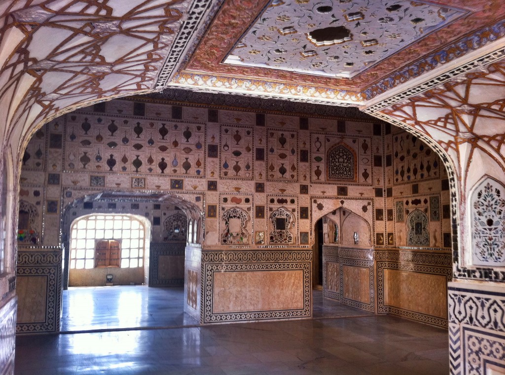 Viajar a Jaipur. Mirror Room, Fuerte Amber