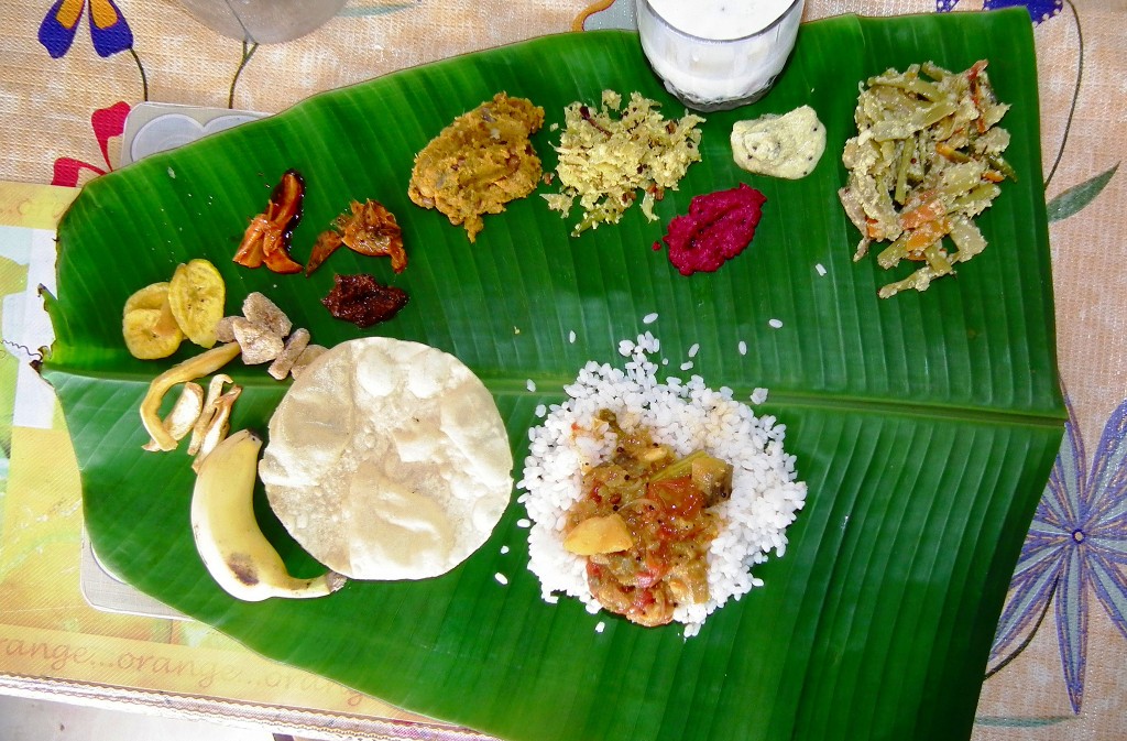 5 platos vegetarianos de la India - Sadya -