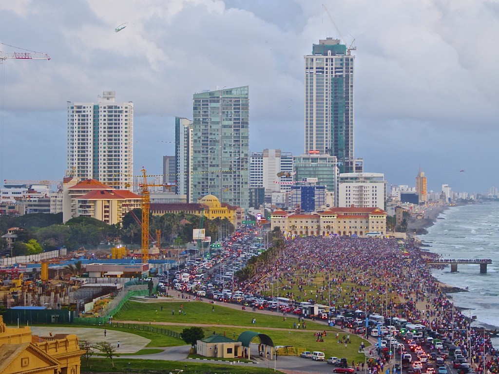 Ciudad de Colombo - Galle Face Green en un festival de cometas