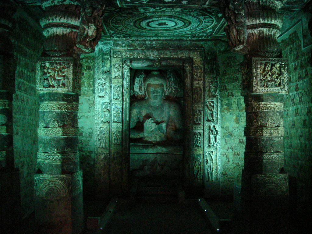 Cuevas de Ajanta - Esculturas 