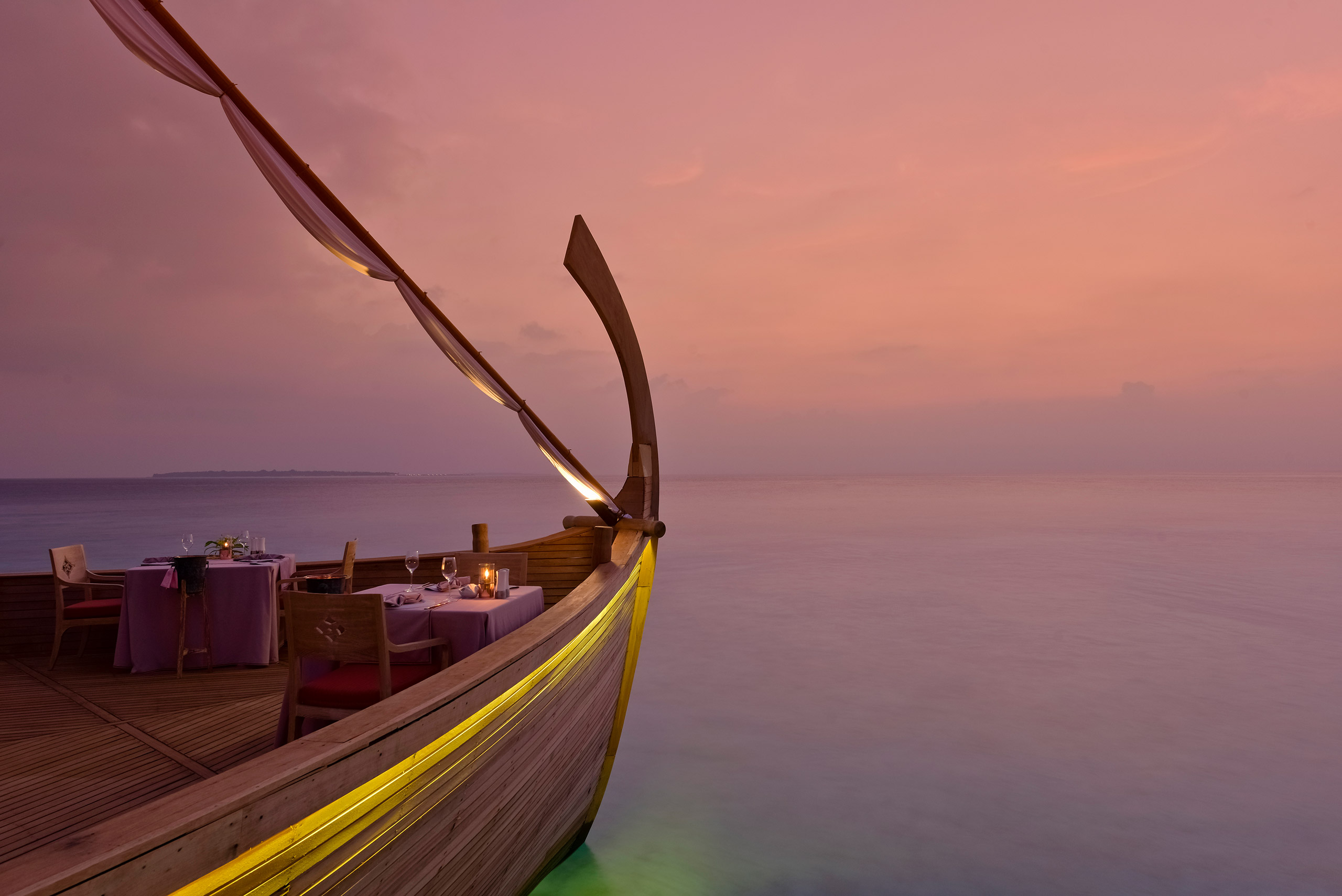 Experiencias de Sociedad Geográfica de las Indias - Cenar en un dhoni en Milaidhoo Island Maldives