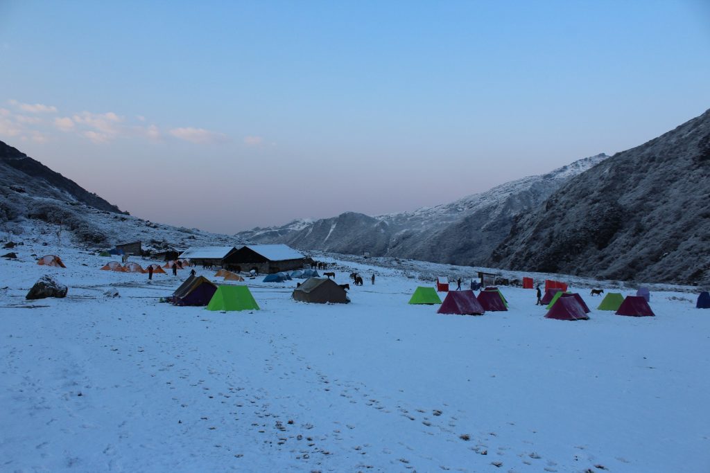 campamento en el himalaya 