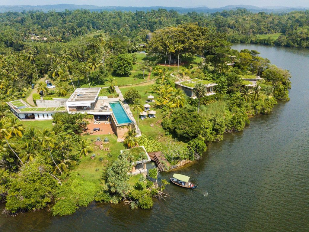 Resort Tri Lanka en Sri Lanka fotografiado desde el aire 