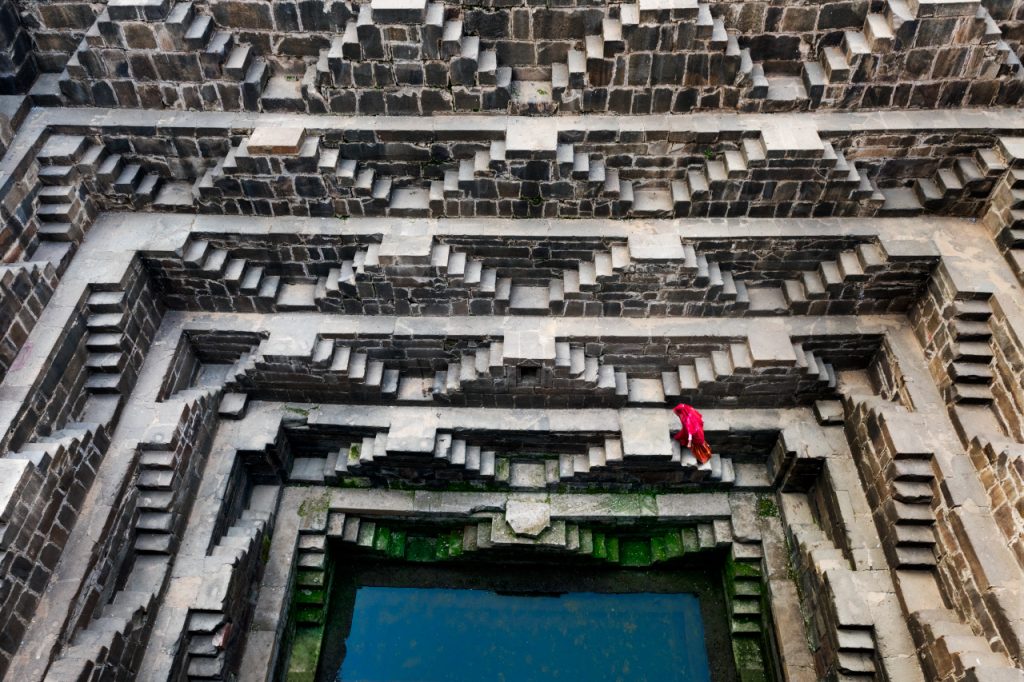 Famoso Chand Baori, uno de los baoris de India más famosos