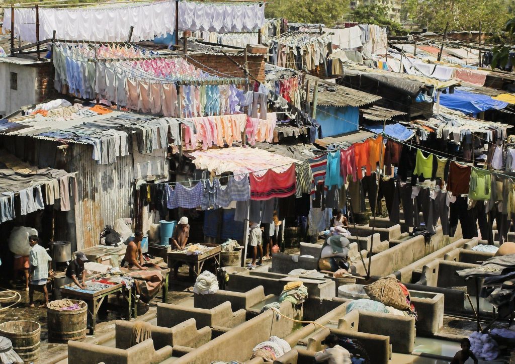 Prendas tendidas en Dhobi Ghat 