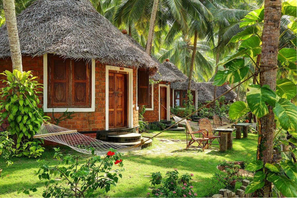 Una de las villas de ayurveda de Somatheeram Ayurveda Kerala 