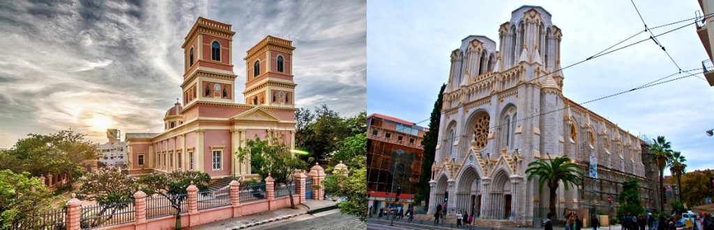 Notre Dame de Pondicherry y Notre Dame en Niza