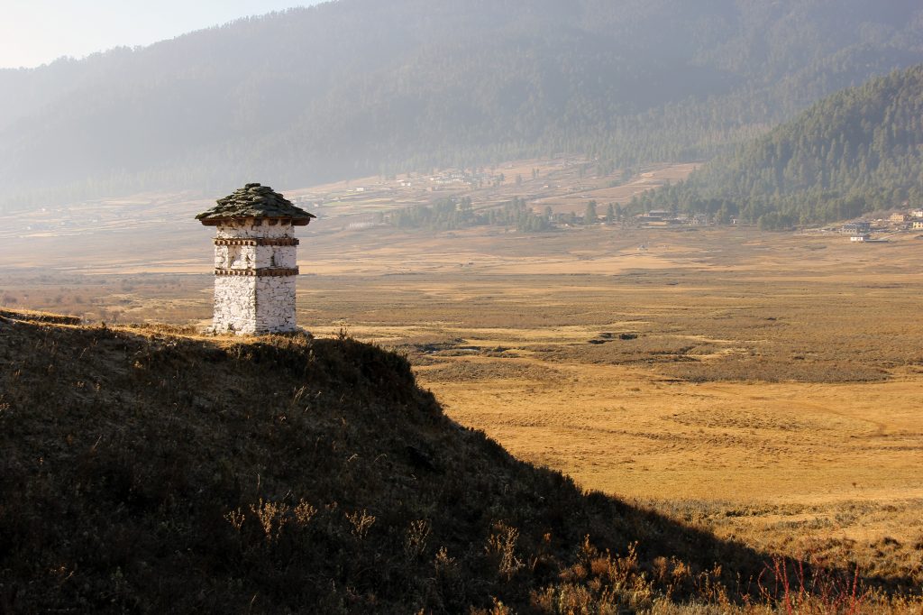 Valle de Phobjikha en Bután 