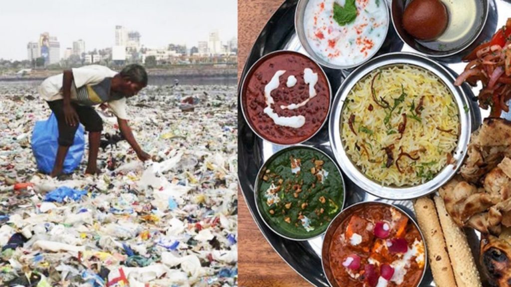 Comida a cambio de residuos en Mumbai 