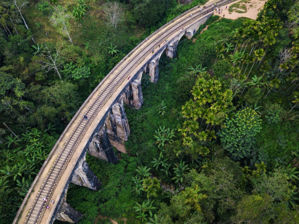 Dron en Sri Lanka Puente de los 9 Arcos 