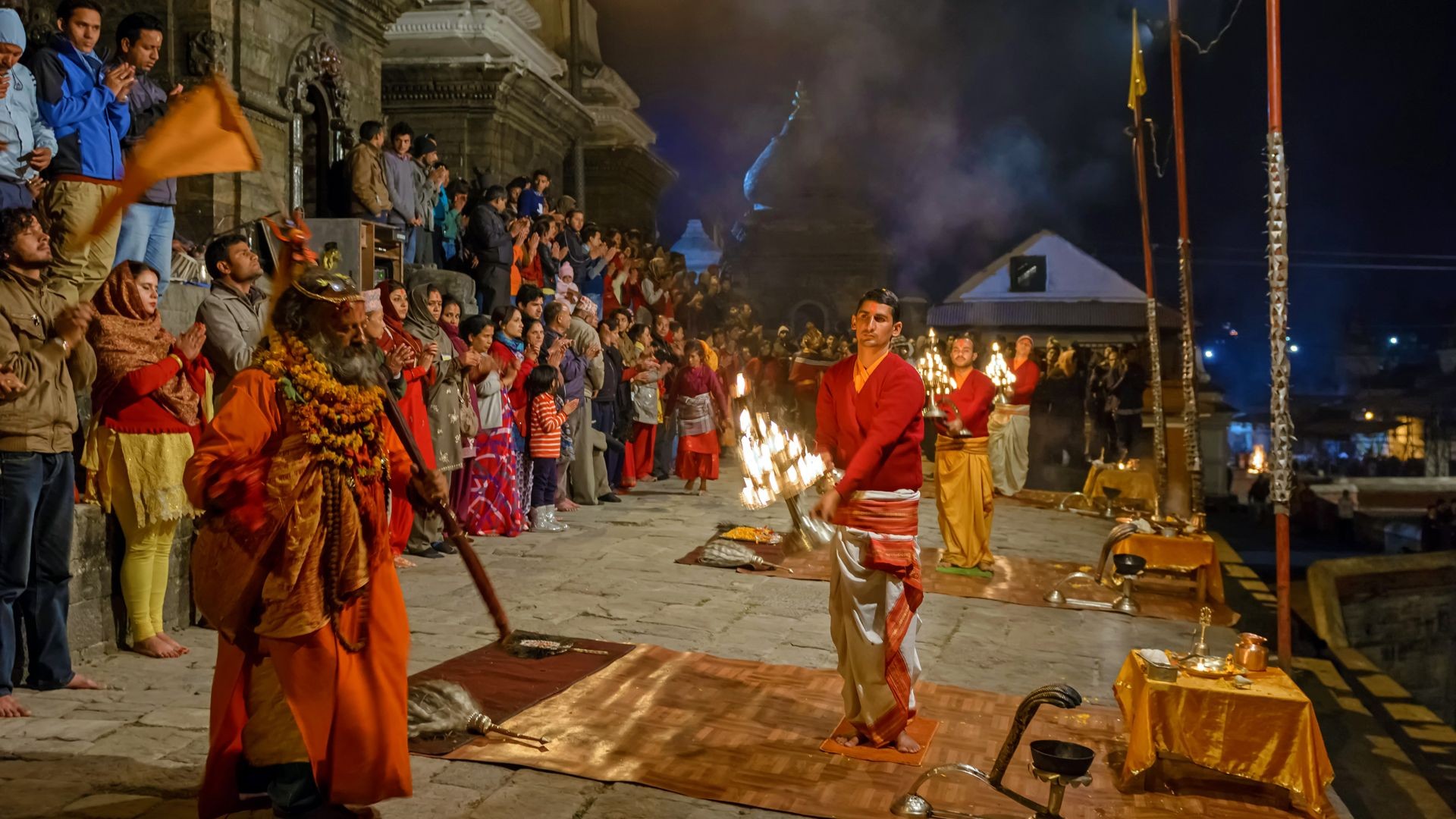 ceremonia aarti en katmandú