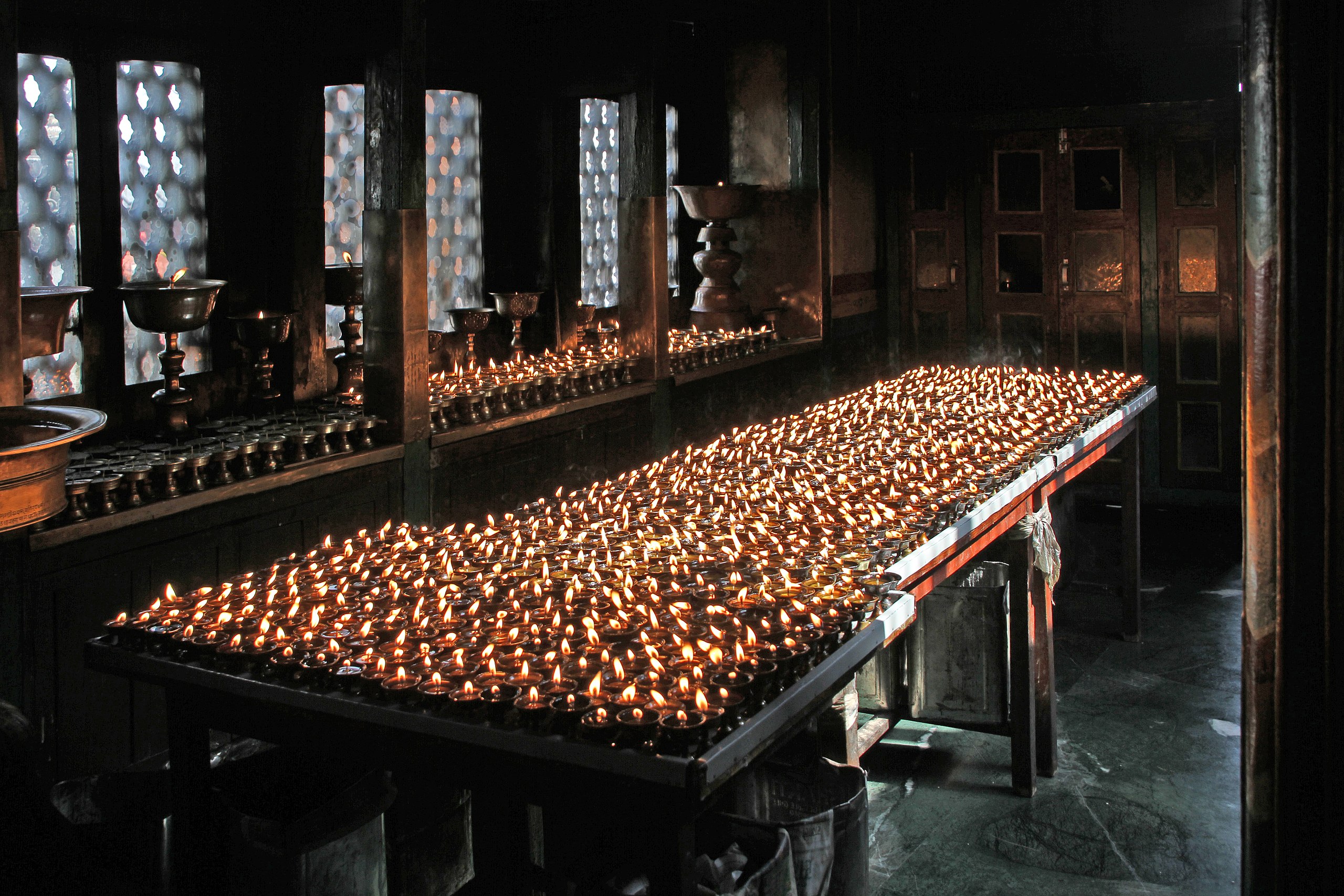 rituales en el templo Swayambhu