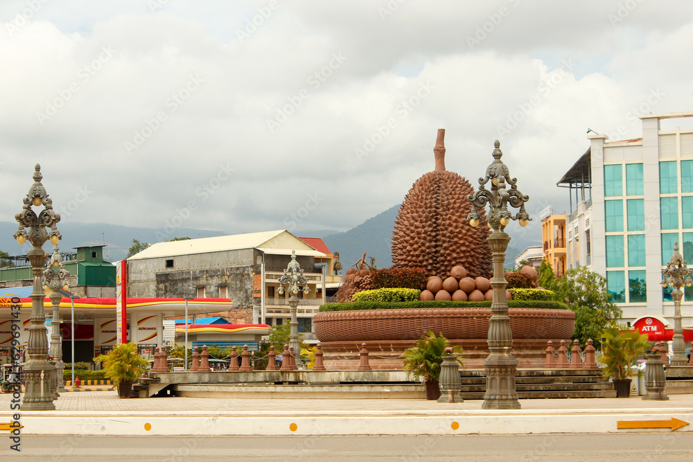 plaza del durian camboya kampot