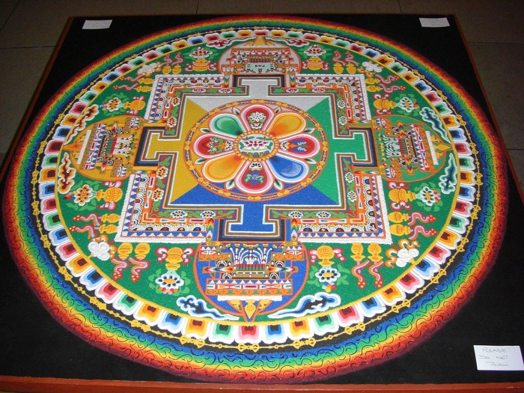 Mandala tibetano de arena completo