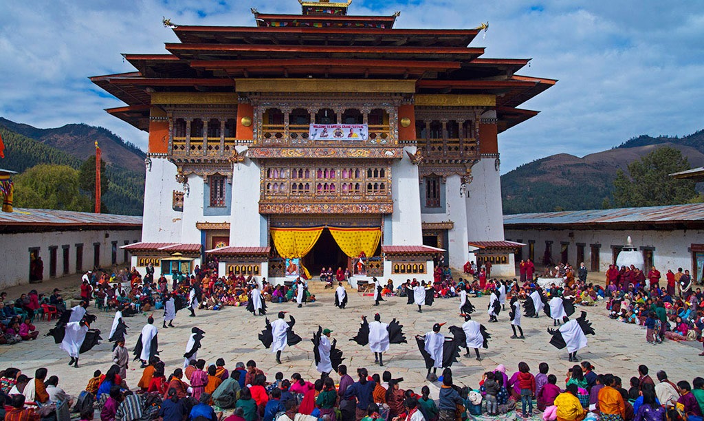 Festival de la Grulla Cuellinegra en Bután 