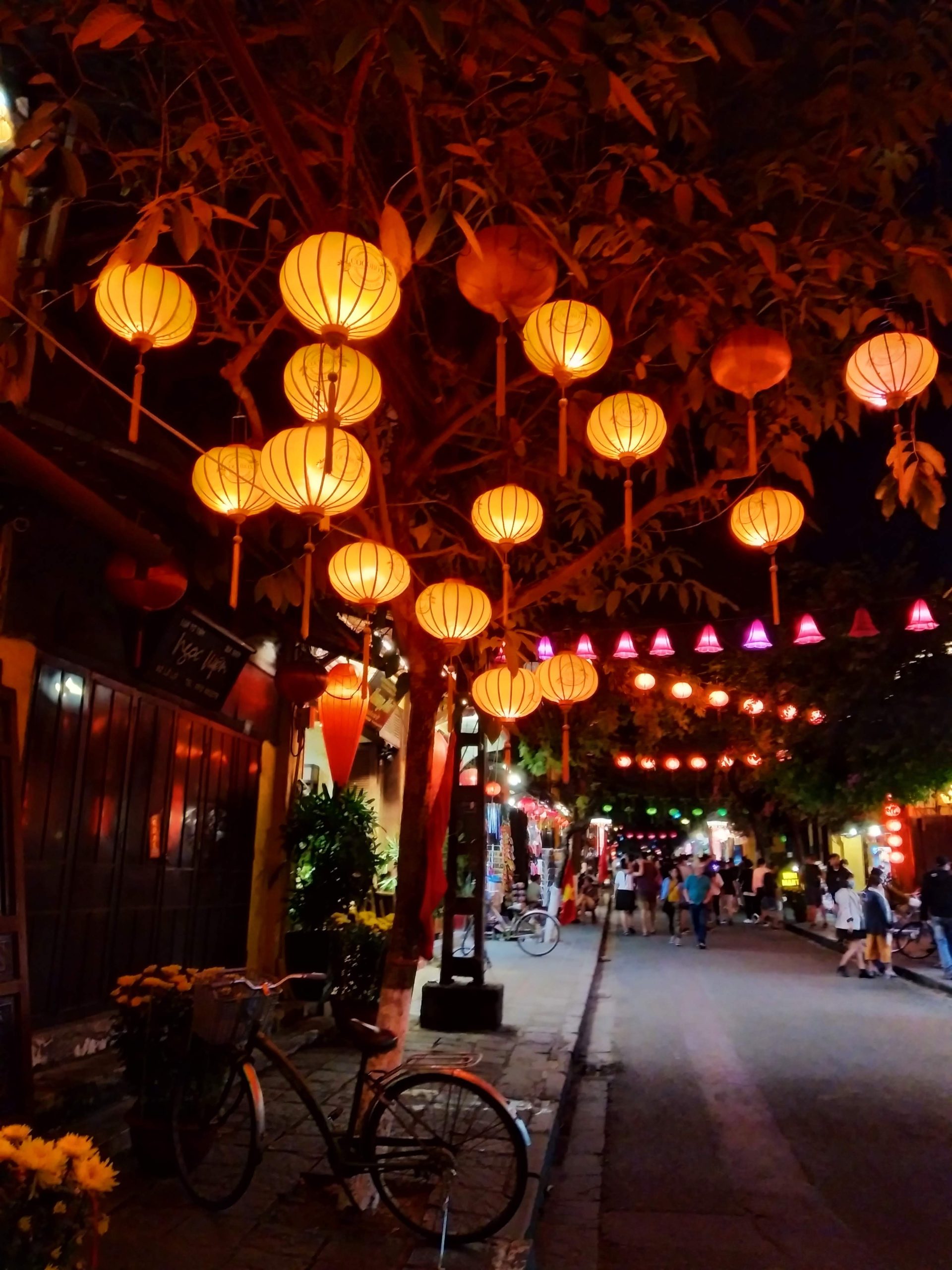 calle de farolillos en Hoi An Hoi An
