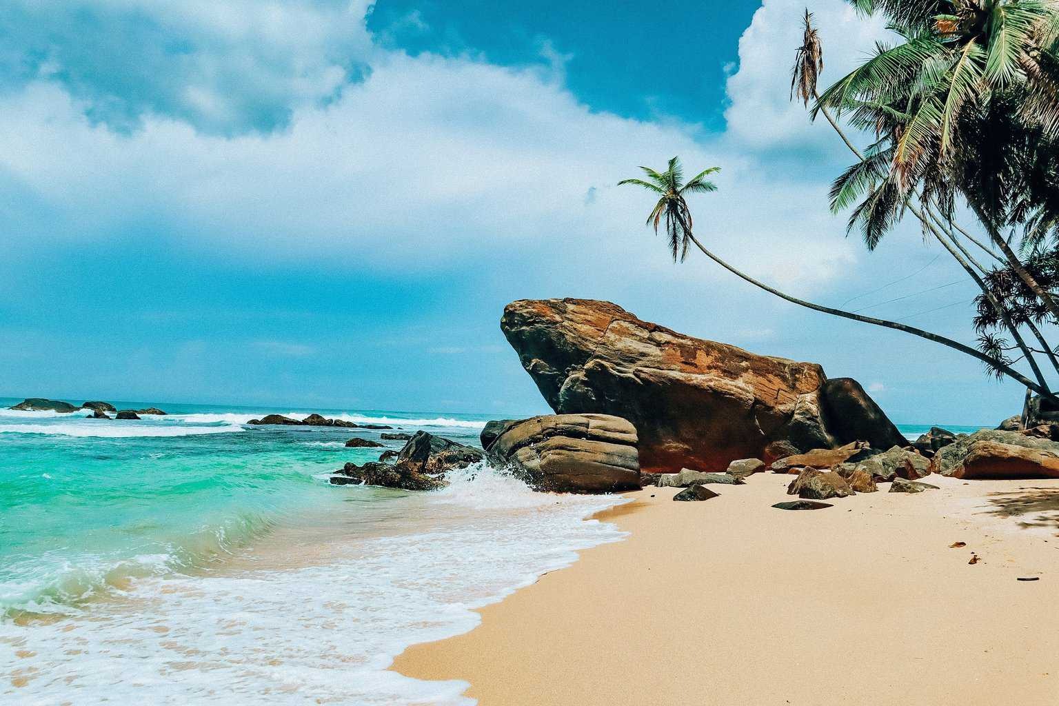 playa con cocoteros en sri lanka zonas de playa en sri lanka