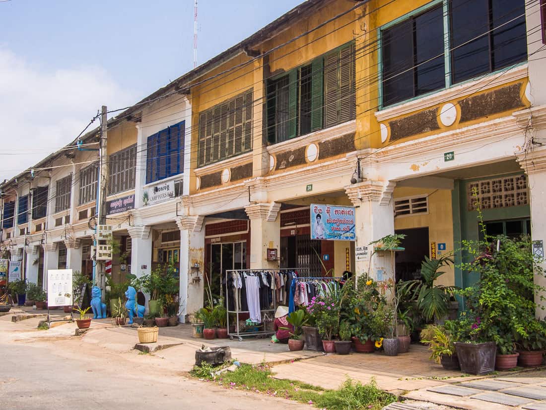 calles coloniales en Kampot kampot