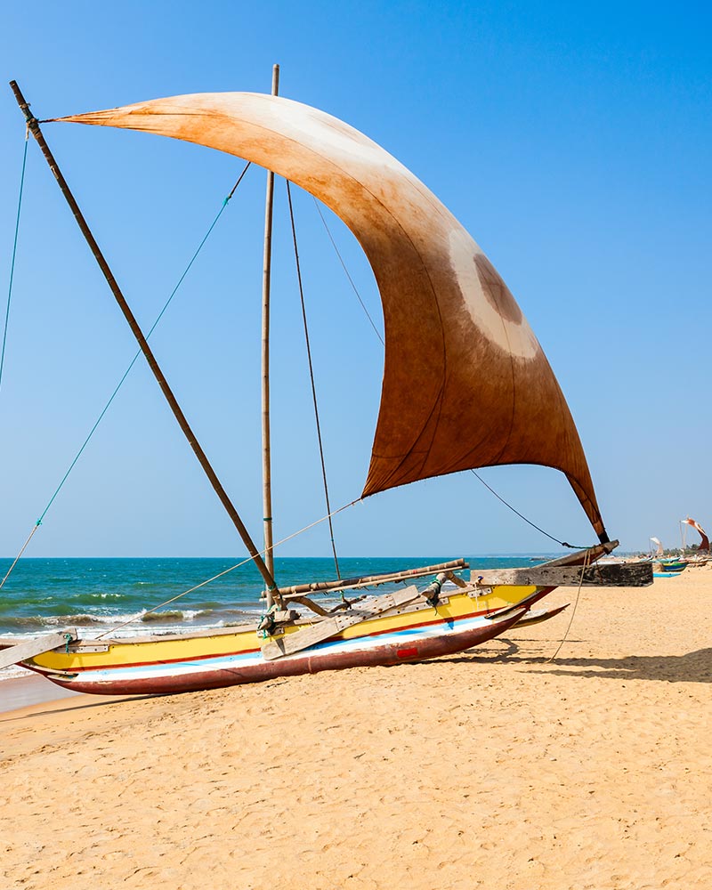 barca en playa de negombo barca en playa de negombo
