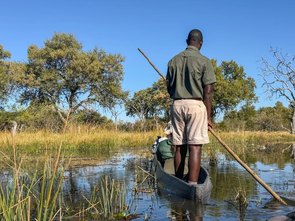 Poler en botsuana mokoro