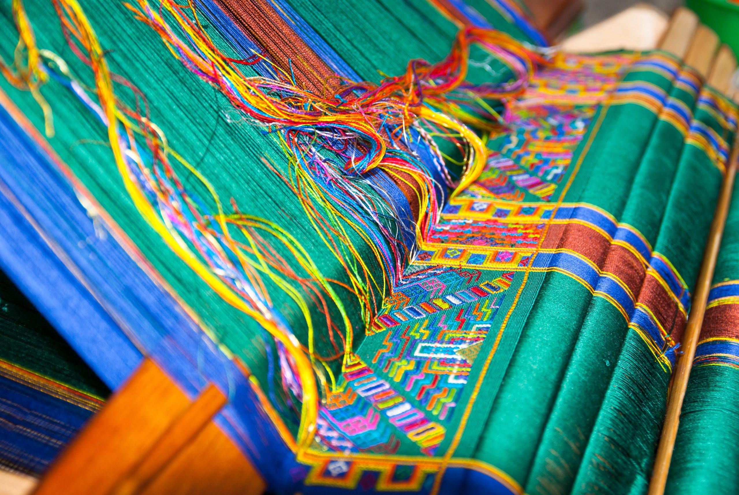 Piezas textiles en Bután