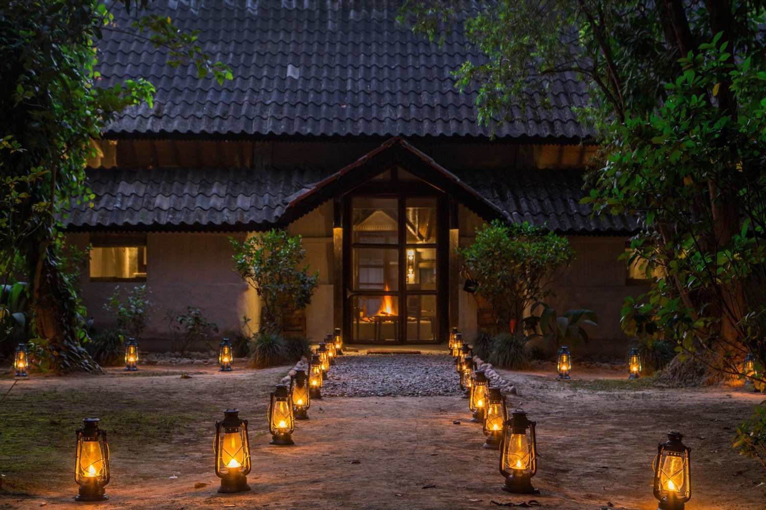 entrada a lodge en nepal 