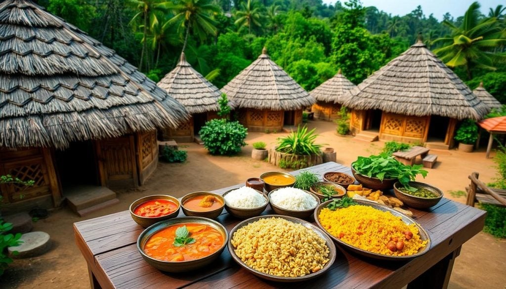 comida en pueblo tharu pueblo tharu en chitwan